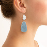 Carved ii Chalcedony earrings