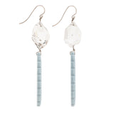 Carved ii Chalcedony earrings