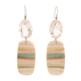 Saturn ii chalcedony earrings