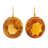 OVAL I citrine earrings