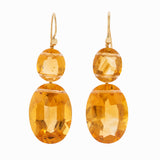 Oval II citrine earrings