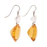 Oval II citrine earrings