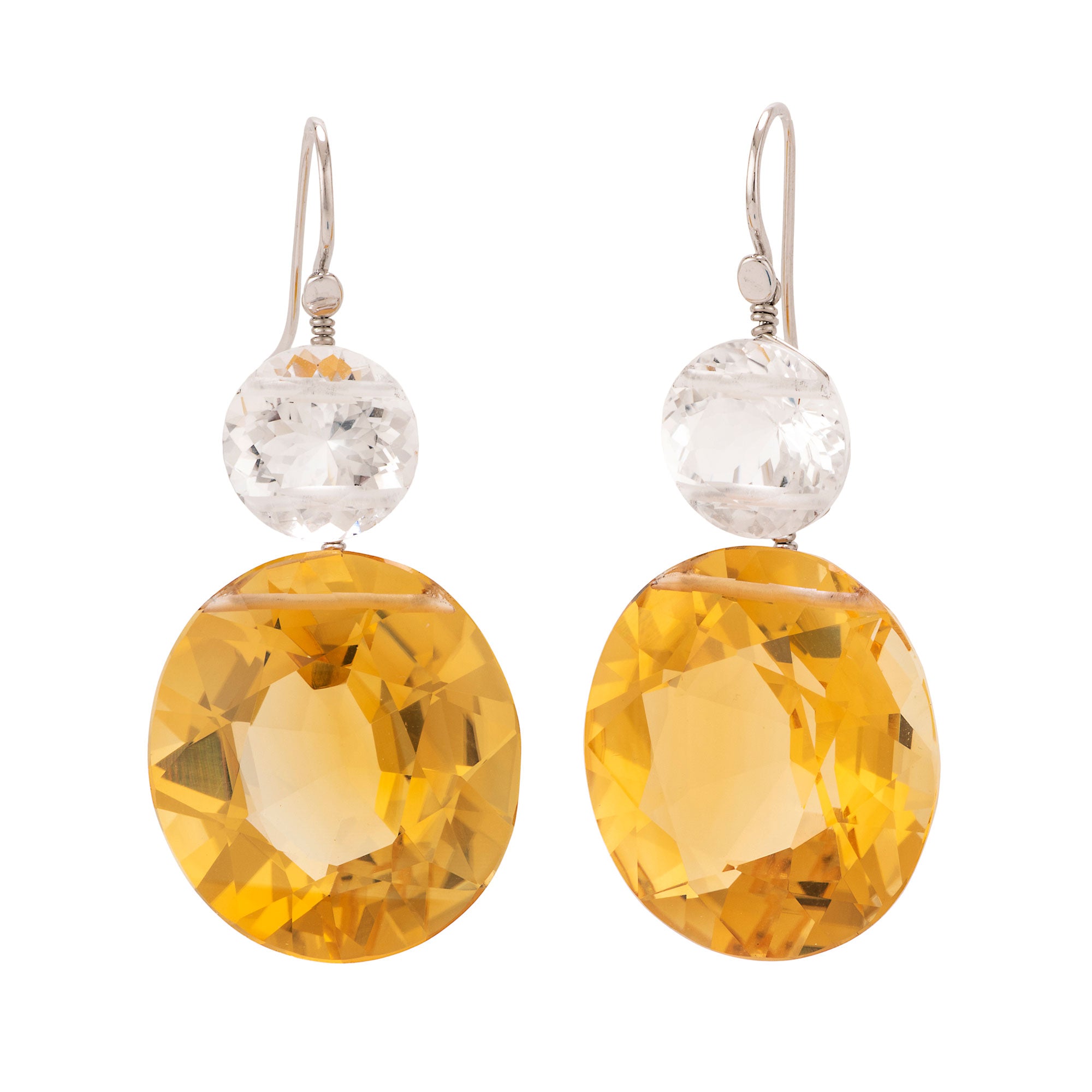 Oval II citrine earrings