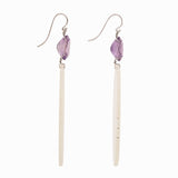 Pale ii jade amethyst earrings