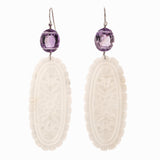 Pale ii jade amethyst earrings