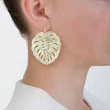 frond I mother of pearl earrings