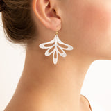 Dragonfly I mother of pearl earring