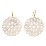 Rosette I mother of pearl earring
