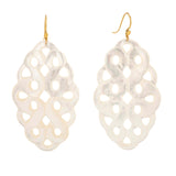 CARVED I pearl earring