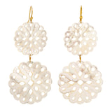 Lattice ii mother of pearl earring