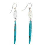 Carved ii turquoise earrings