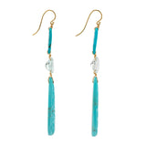 carved iii turquoise earrings