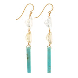 Carved iii turquoise earrings