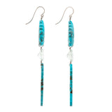 Carved iii turquoise earrings