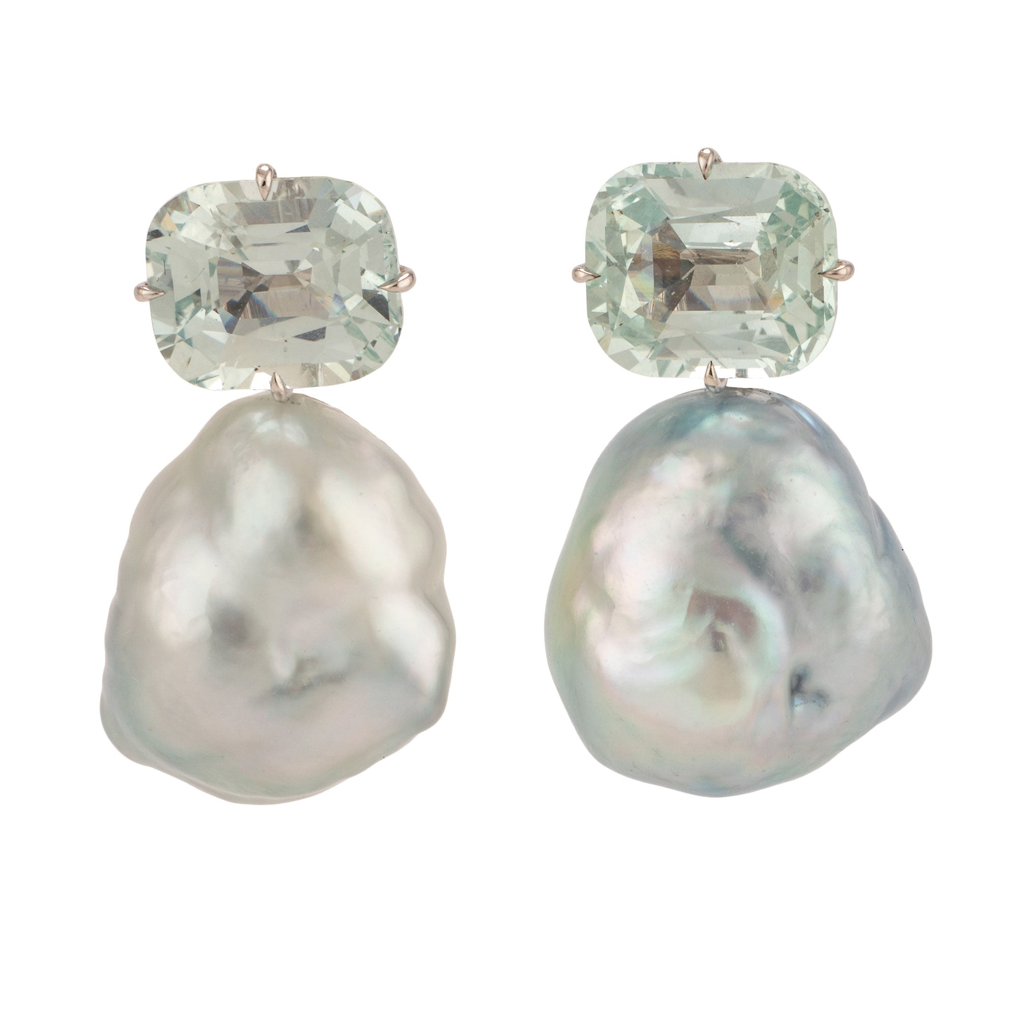 Winter ii pearl sapphire earrings