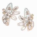 Lion vii keshi and aquamarine earrings