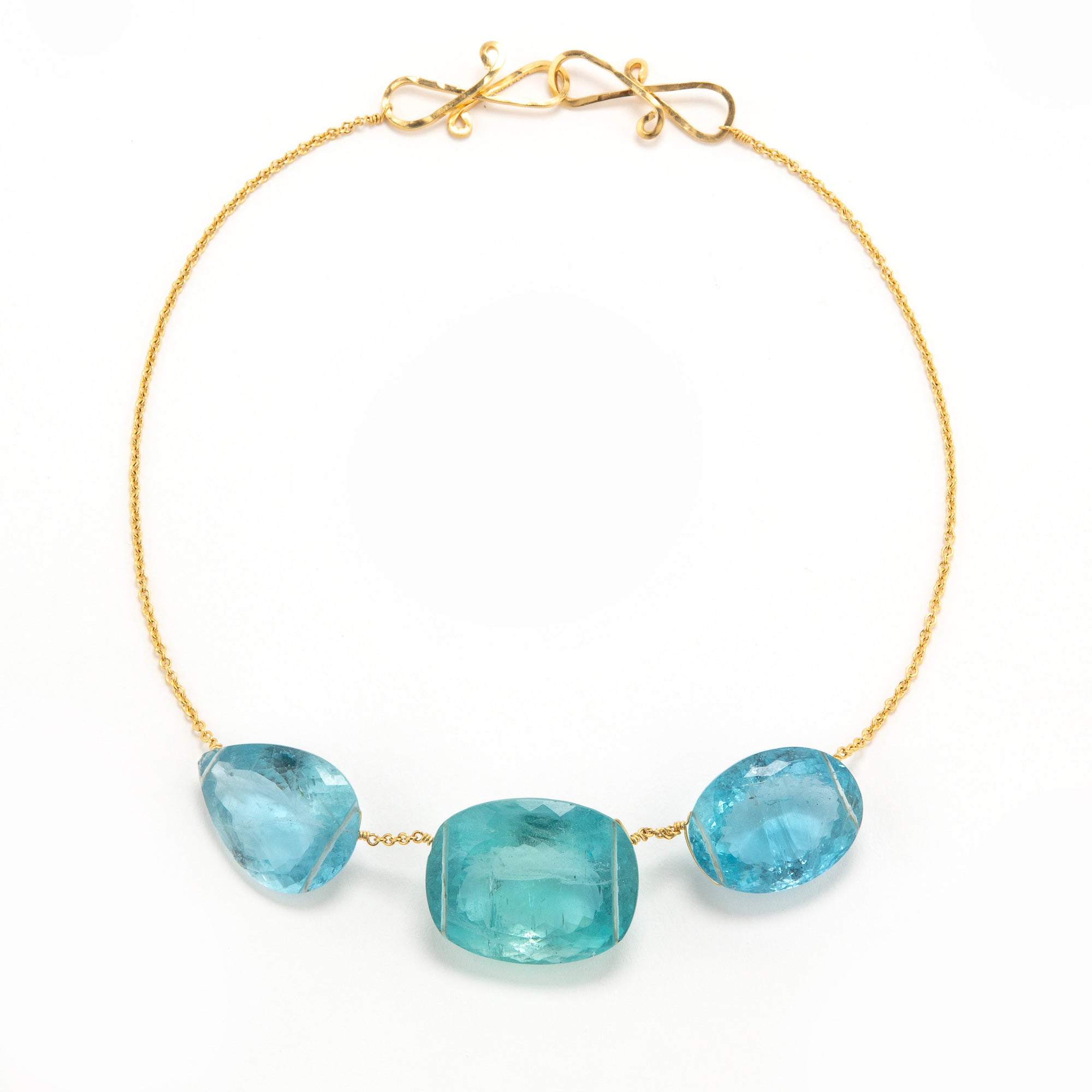 HAYDEE III aquamarine necklace