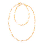 Open gold link necklace