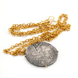 shipwreck i silver coin necklace