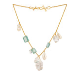 Ace XI aquamarine herkimer necklace