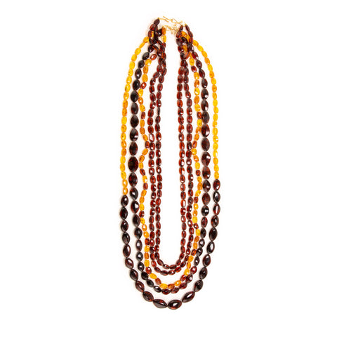 Baltic V amber necklace