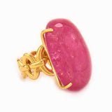 Bubble tourmaline ring